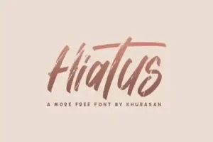 Hiatus Brush Font