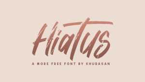 Hiatus Font › Fontesk