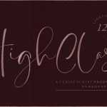 High Class Handwritten Font › Fontesk