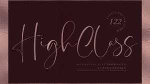 High Class Handwritten Font › Fontesk