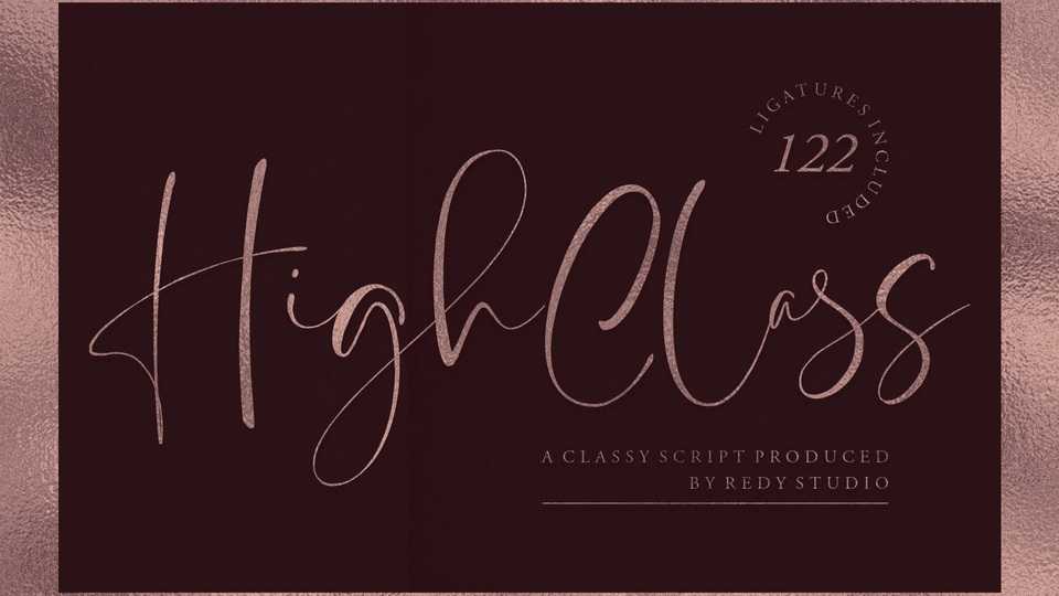 High Class Handwritten Font › Fontesk