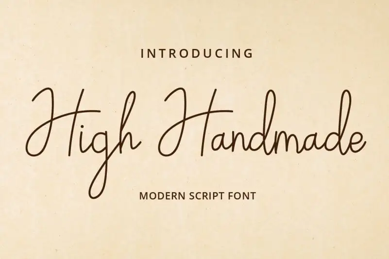High Handmade Handwritten Font
