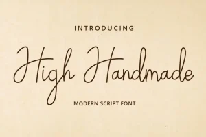High Handmade Handwritten Font