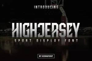 High Jersey Display Font