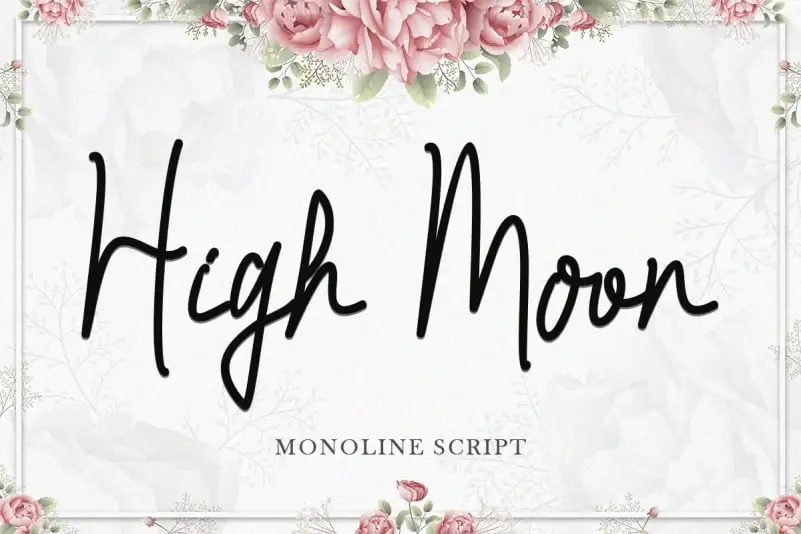 High Moon Handwritten Font