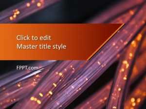 High-Performance Fiber Optics PowerPoint Template