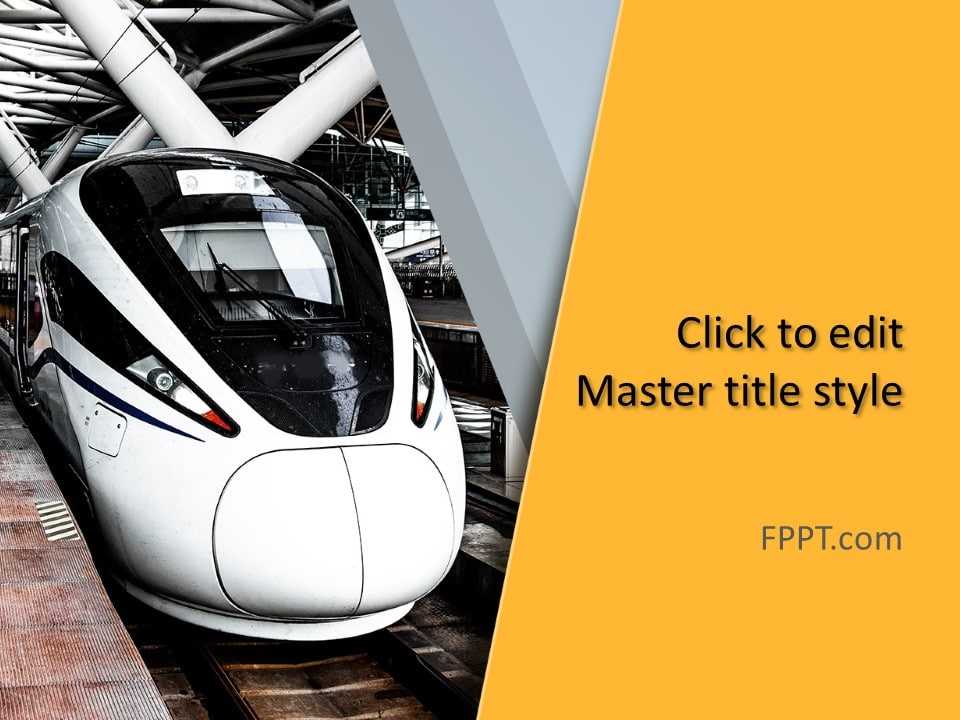 High-speed Rail Train PowerPoint Template