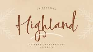 Highland Script Font › Fontesk