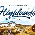 Highlander Brush Font - Fonte Grátis Highlander Brush Font