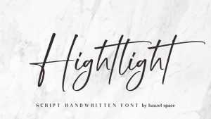 Hightlight Script Font › Fontesk