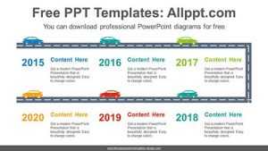 Highway Running Car PowerPoint Diagram
