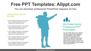 Hiker Silhouettes PowerPoint Diagram Template