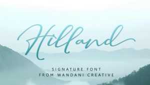 Hilland Signature Font › Fontesk