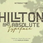 Hillton and Absolute Font