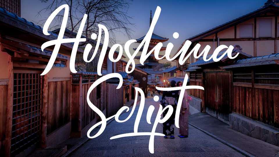 Hiroshima Script Font › Fontesk