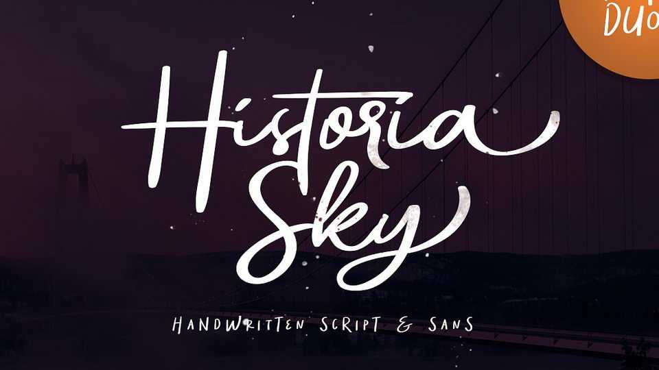 Historia Sky Script Font › Fontesk