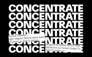 HK Concentrate Typeface