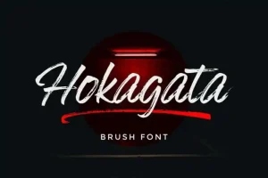 Hokagata Brush Font