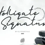 Holligate Signature Script Font - Fonte Grátis Holligate Signature Script Font