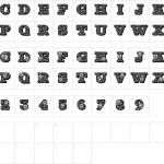 Mapa de caracteres da fonte Holly Bows Font