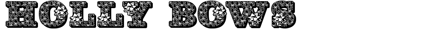 Holly Bows Font