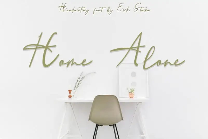 Home Alone Script Font