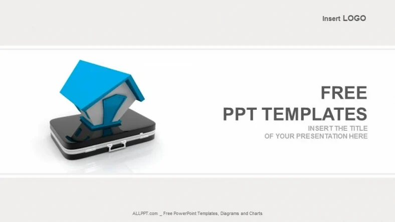 Home On Suitcase-Rea Estate PowerPoint Templates
