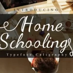 Home Schooling Calligraphy Font