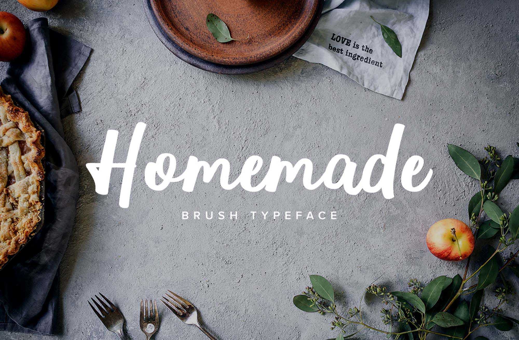 Homemade Brush Typeface