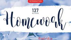 Homework Script Font › Fontesk