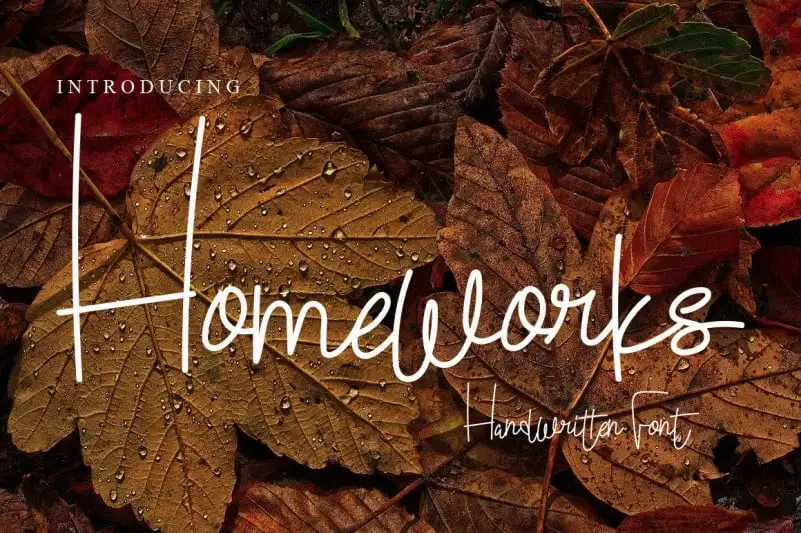 Homeworks Handwritten Font