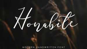 Honabite Script Font › Fontesk