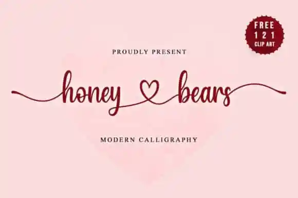 Honey Bears Calligraphy Font