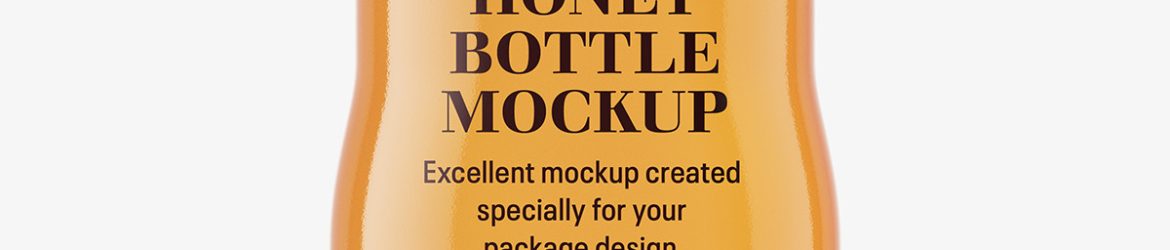 Honey bottle mockup