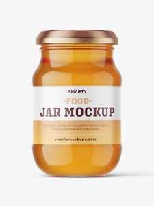 Honey jar mockup