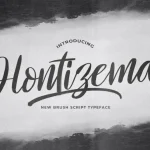Hontizema Brush Font - Fonte Grátis Hontizema Brush Font