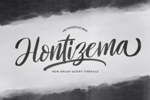 Hontizema Brush Font