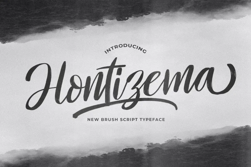 Hontizema Brush Font