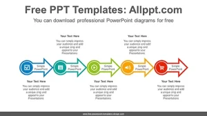 Horizontal alignment arrow PowerPoint Diagram Template