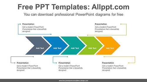 Horizontal alignment chevron PowerPoint Diagram Template