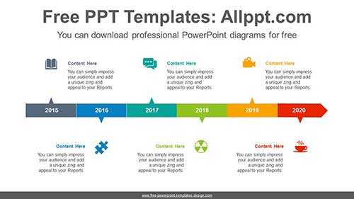 Horizontal Alignment Rectangle PowerPoint diagram