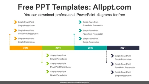 Horizontal Alignment Rectangle PPT diagram