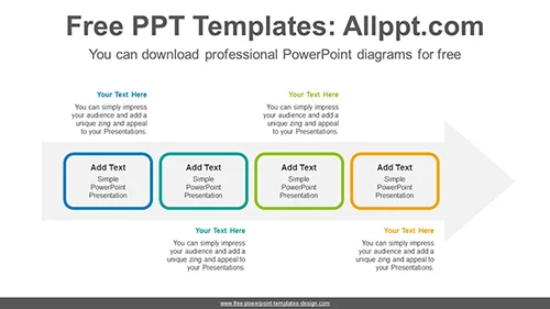 Horizontal arrow PowerPoint Diagram Template