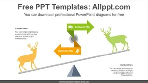 Horizontal balance PowerPoint Diagram Template