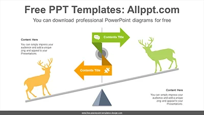 Horizontal balance PowerPoint Diagram Template