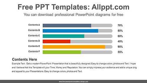 Horizontal Bar Chart PPT Diagram