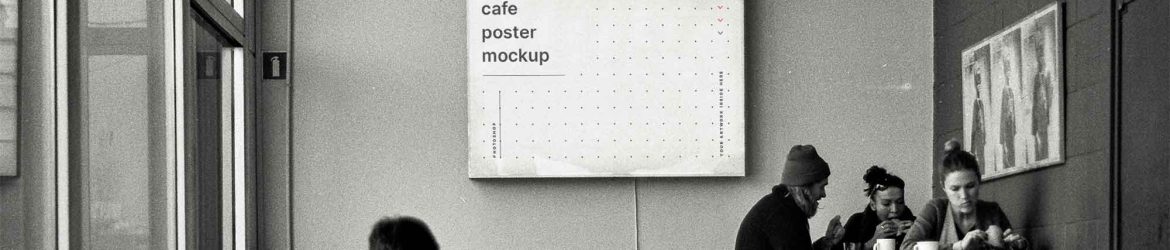 Horizontal Cafe Poster Mockup