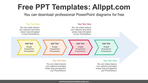 Horizontal Chevron Arrow PPT Diagram