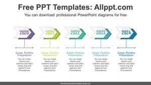 Horizontal Chevron Arrows PowerPoint Diagram