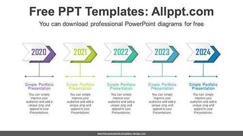 Horizontal Chevron Arrows PowerPoint Diagram